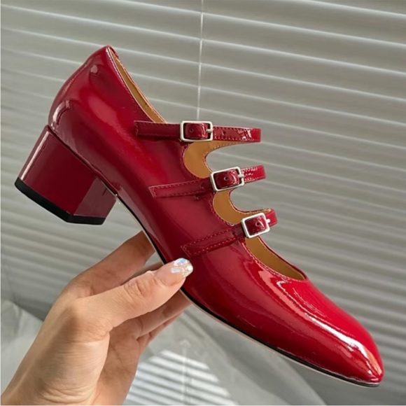 Shoes - Mary Jane shoes . Red Mary Jane. Retro.